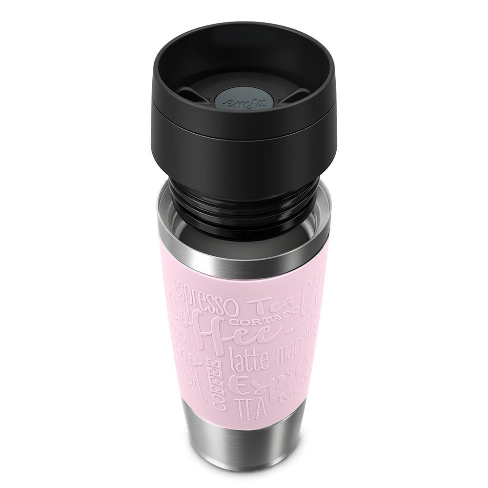 Emsa Travel Mug Taza Térmica Clásica Rosa Claro/Acero Inoxidable, 0,36 Litros N2020600