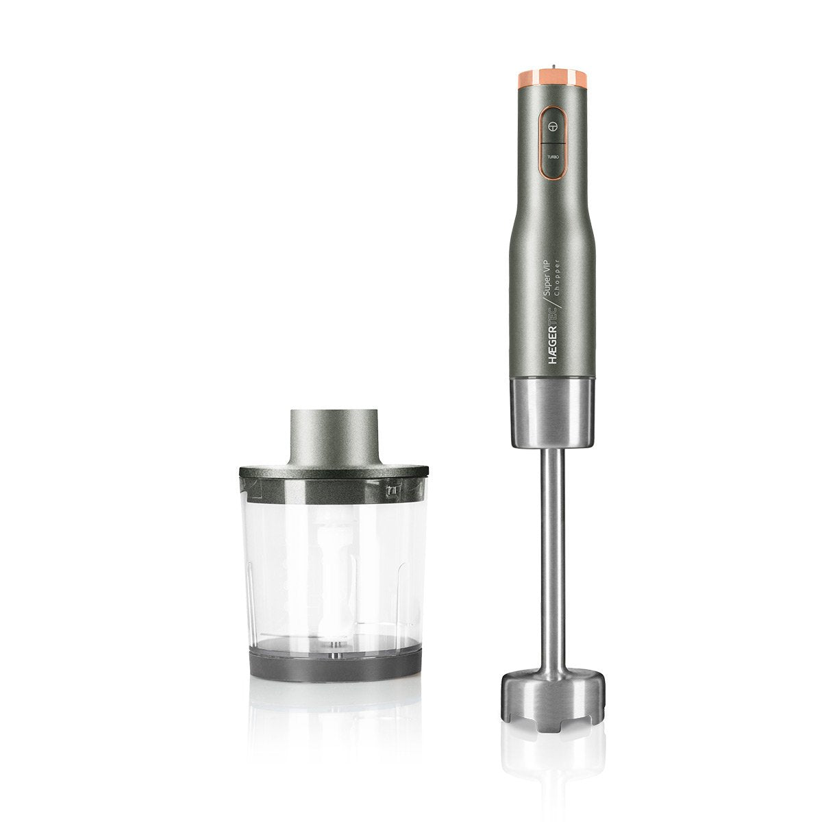 EAN 5608475017490 - Haeger HB-80C.025A licuadora Batidora de inmersión 800 W Gris, Acero inoxidable, Transparente imagen 1