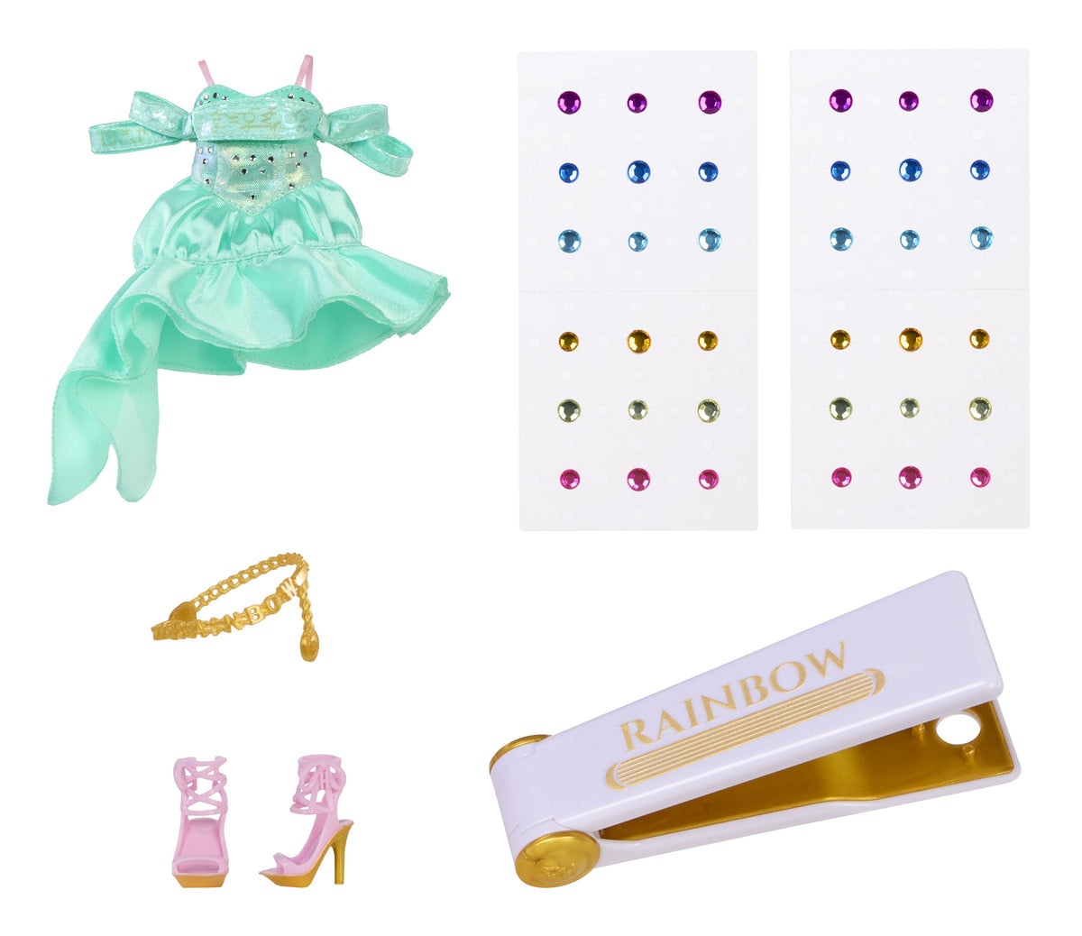 EAN 0035051597827 - Rainbow High Be Dazzling Fashion Dolls- Celine Turquoise (Teal) imagen 3