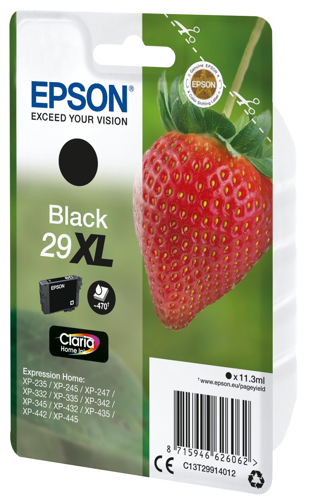 Cartucho Original Epson 29xl Negro - C13t29914010 Ml-11.3pag-470