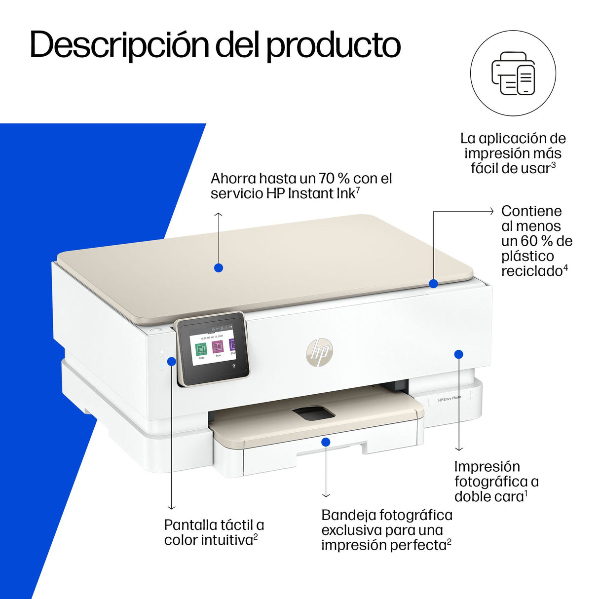 EAN 0198990280233 - HP ENVY Photo 7230 Inyección de tinta térmica A4 4800 x 1200 DPI 15 ppm Wifi imagen 3