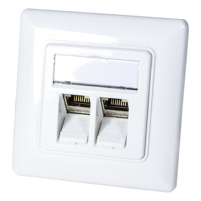 Logilink Nk4020 Toma 2 X Rj-45 Keystone Blanco Blanco