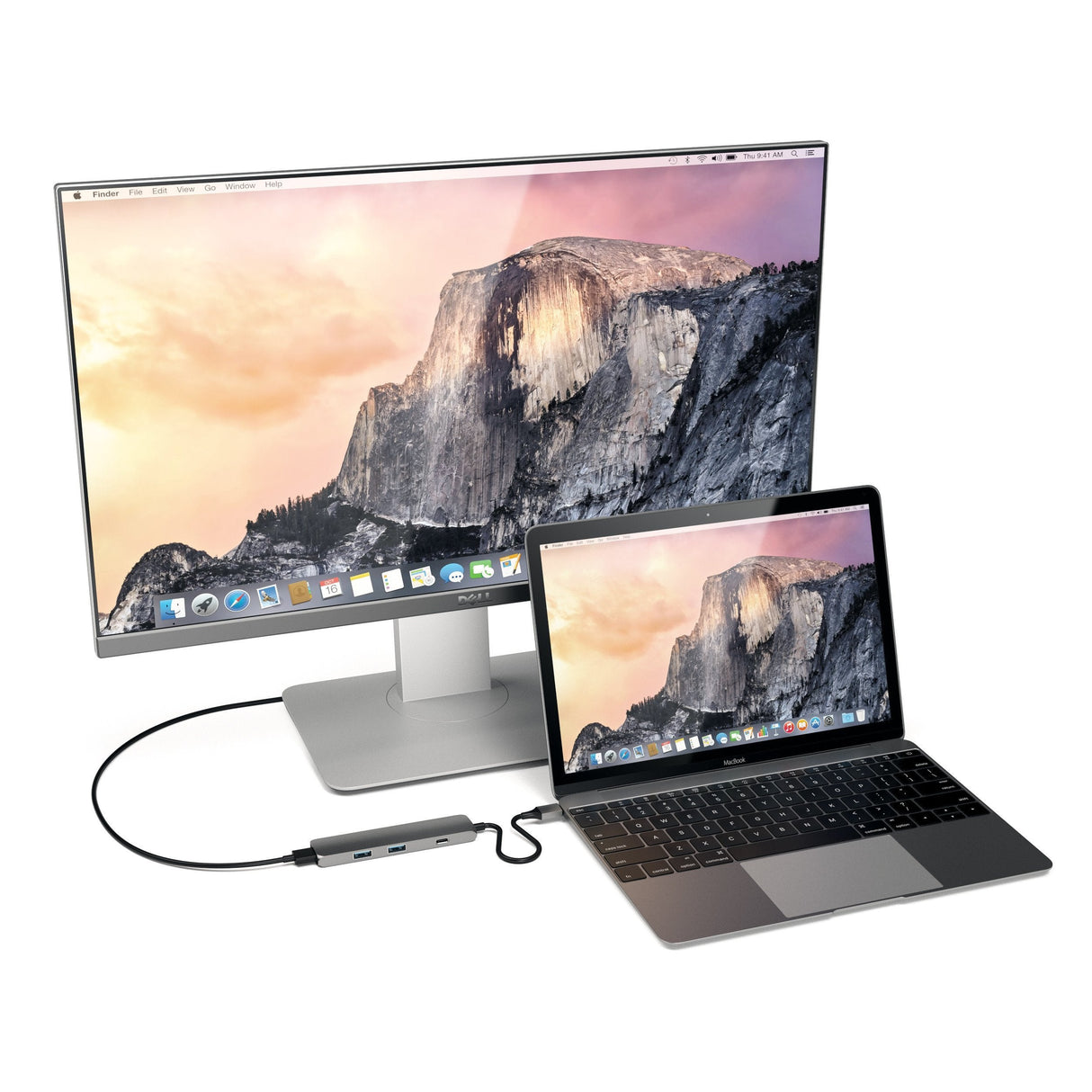 Satechi Aluminium Adapter Slim Usb-C (Usb-C, 4k Hdmi, 2x Usb-A) (Gwiezdna Szarosc)
