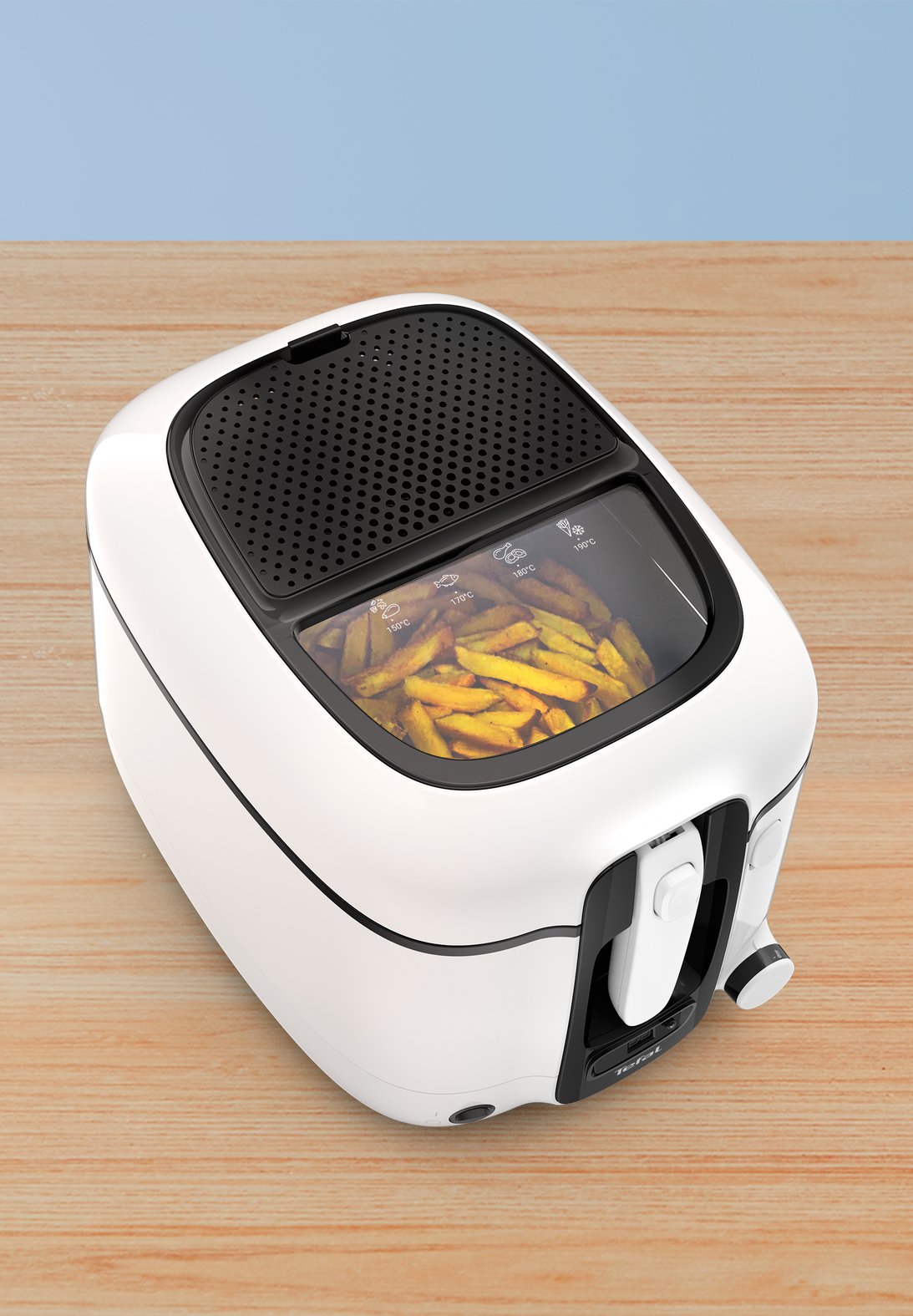 Freidora Tefal Super Uno Fr3140, Blanco/Negro, Con Temporizador Fr3140