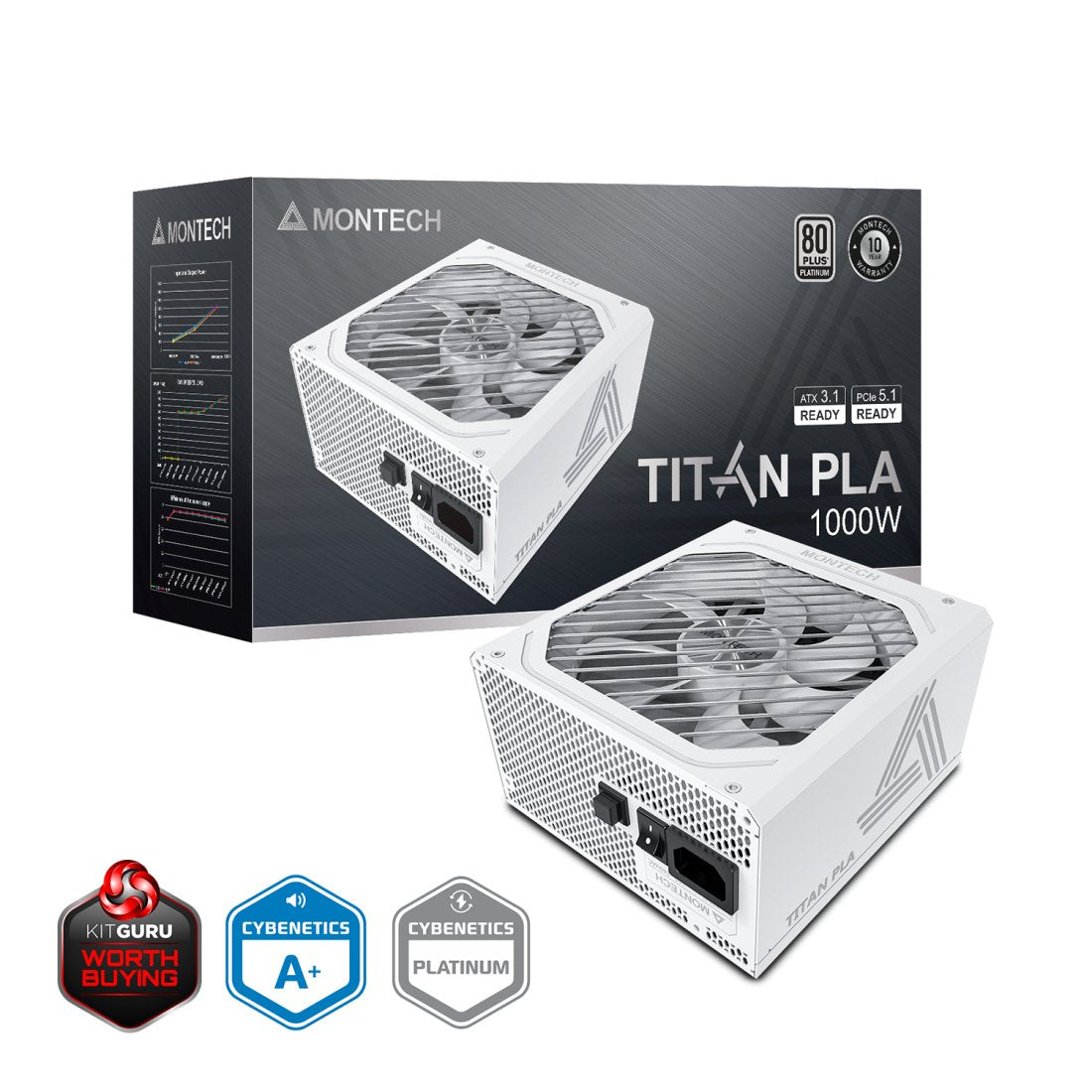 Titan Pla 1000w - 80 Plus & Cybenetics Platinum Modular Pcie 5.1 - 1000 (Titan Pla 1000w)