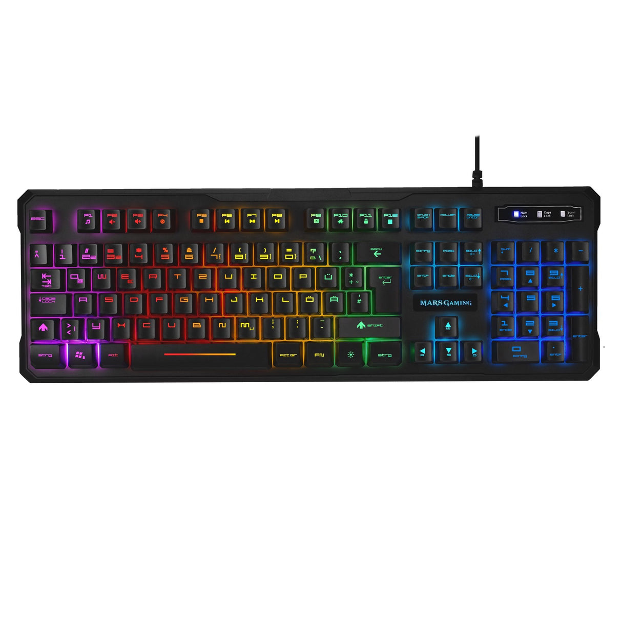 Mars Gaming Mk218 Teclado H-Mec 9 Ef.Rgb Layout De