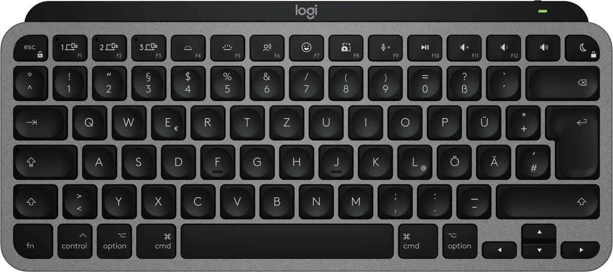 EAN 5099206122086 - Logitech MX Keys Mini For Mac teclado Hogar / Oficina Bluetooth QWERTZ Alemán Negro, Gris imagen 1