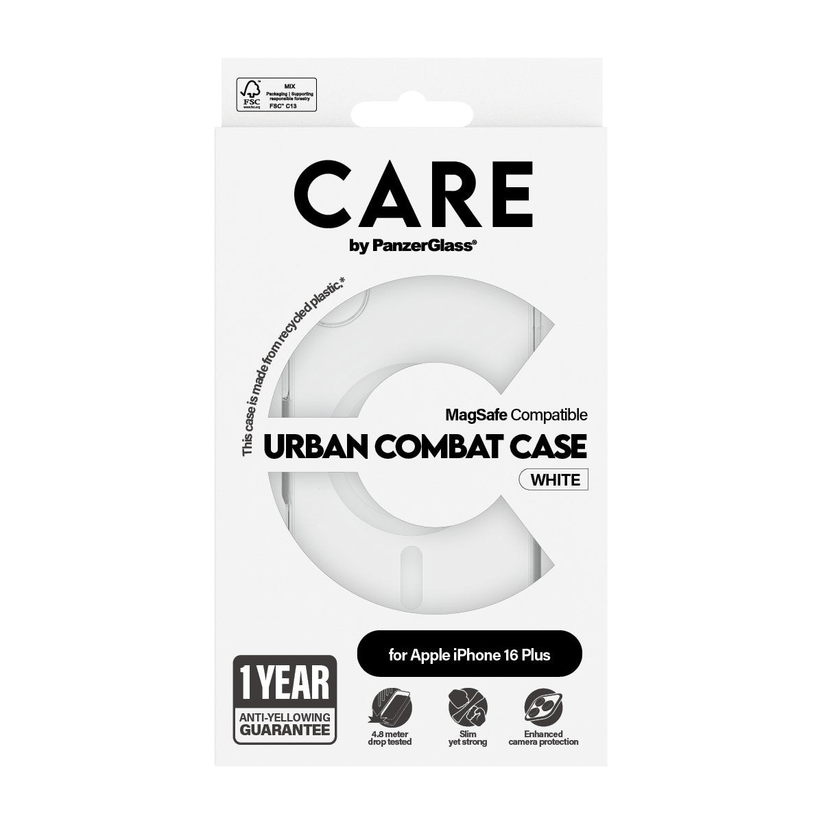 EAN 5715685004056 - PanzerGlass CARE™ by ® Urban Combat Case Transparent w. White MagSafe iPhone 16 Plus funda para teléfono imagen 3