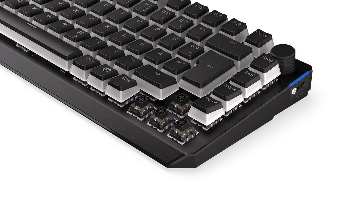 Teclado Alemán Endorfy Thock 75% Rf Inalámbrica + Usb Qwertz Negro