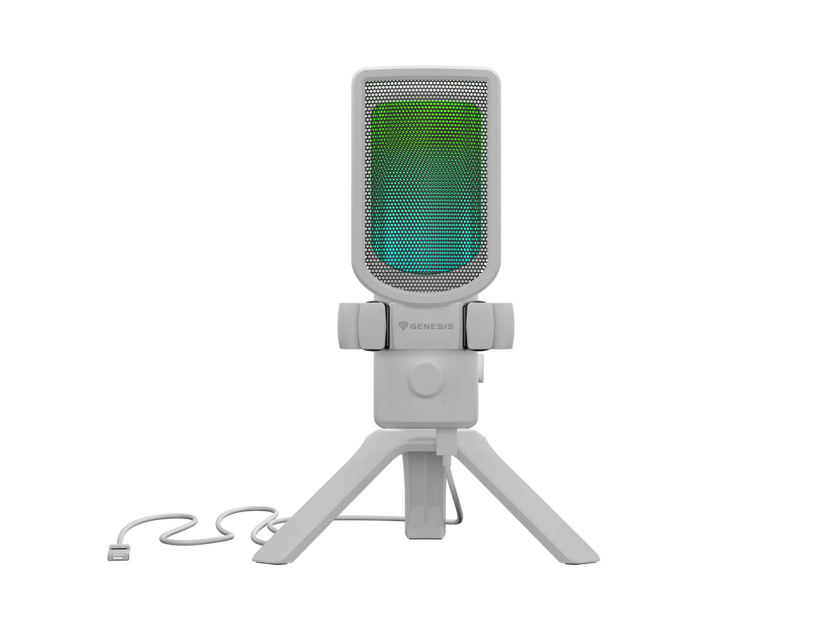 Micrófono Natec Genesis Radium 250 Usb Stand White