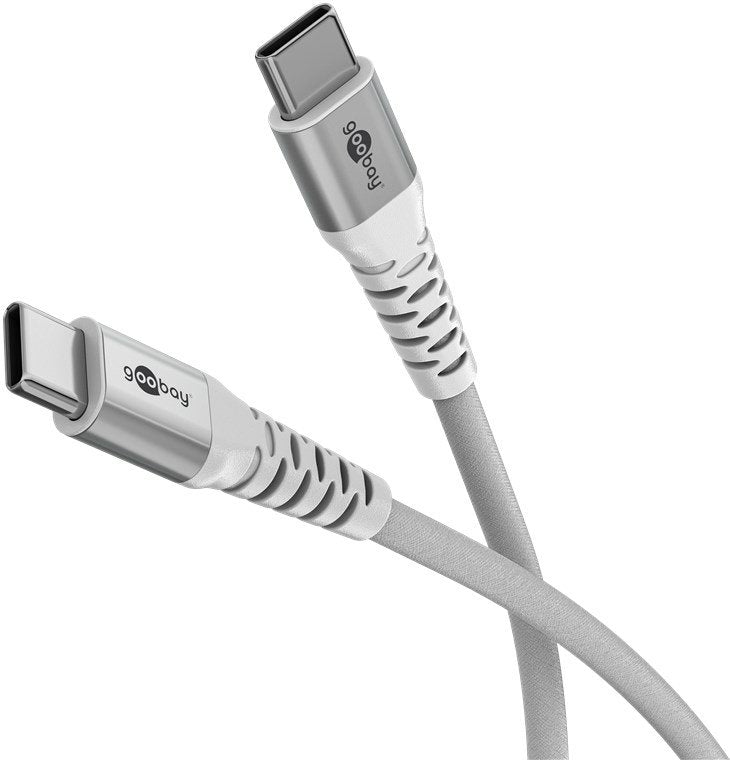 Cable Goobay Usb-C (St-St) 2m Verbindungscable Textilmantel Blanco