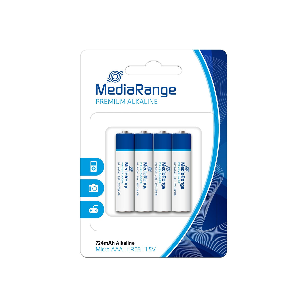 Pilas Alcalinas Mediarange Premium Micro Aaa Lr03 Paquete De 4