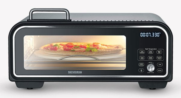Severin Digital Pizzaofen Serico Schwarz, 2,000 Vatios, Para Pizzas De Hasta Aprox. Ø 30 Cm 4008146044038.0