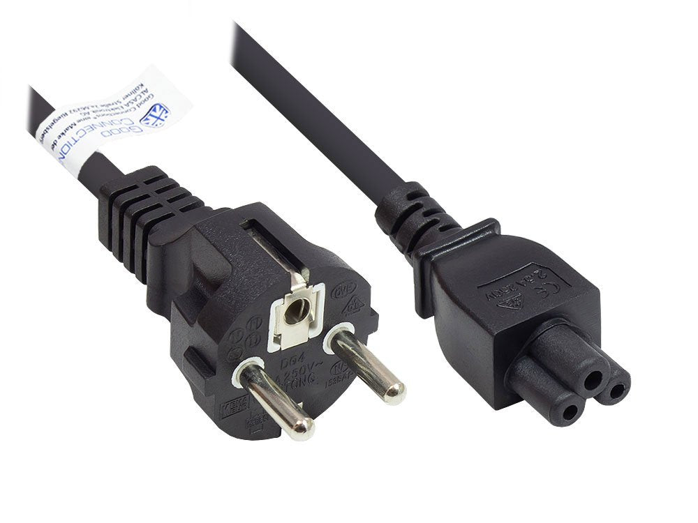 Good Connections Contacto De Protección Conector Macho An C5 Negro 3m