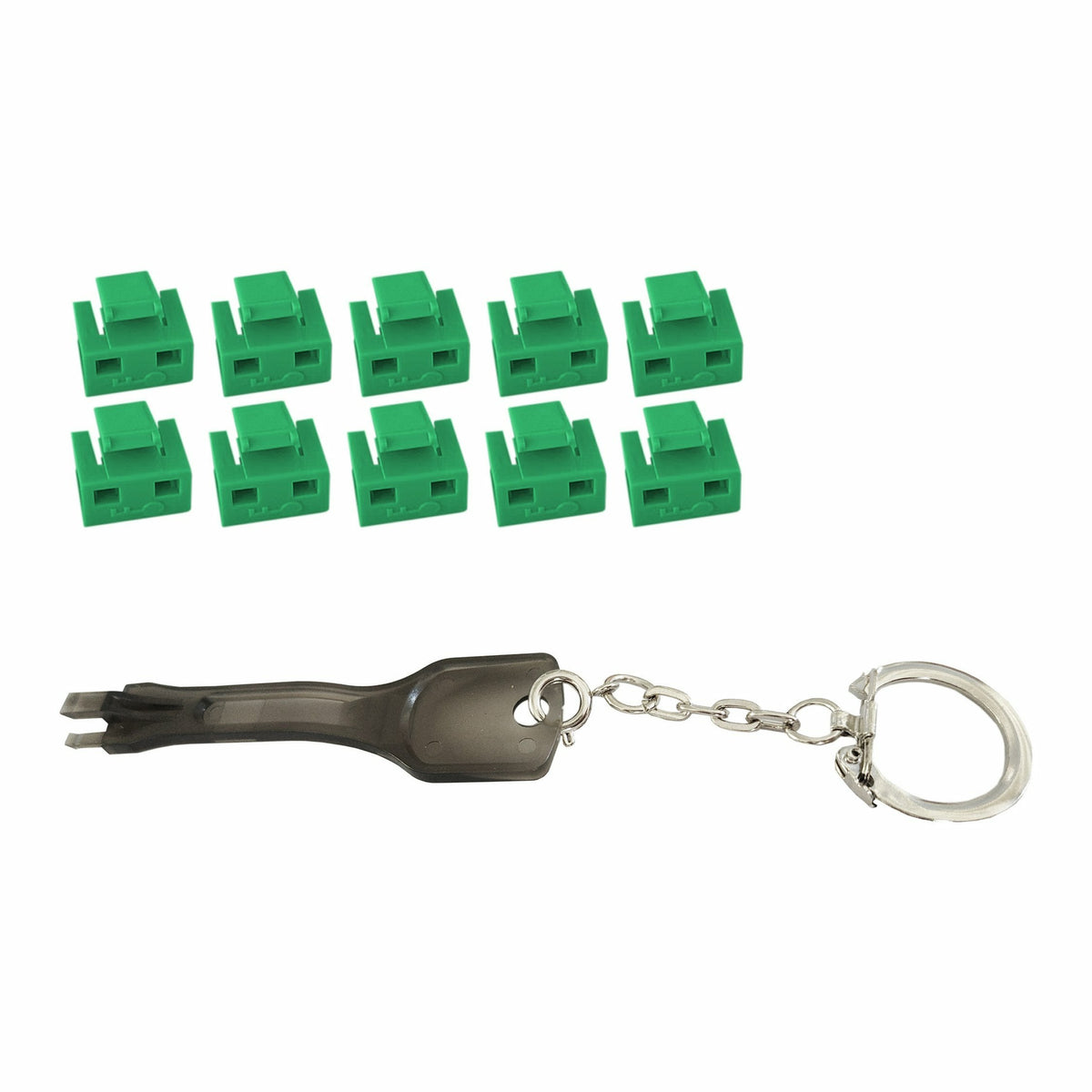 Rj45-Port Blocker Set Mit Schlüssel Verde