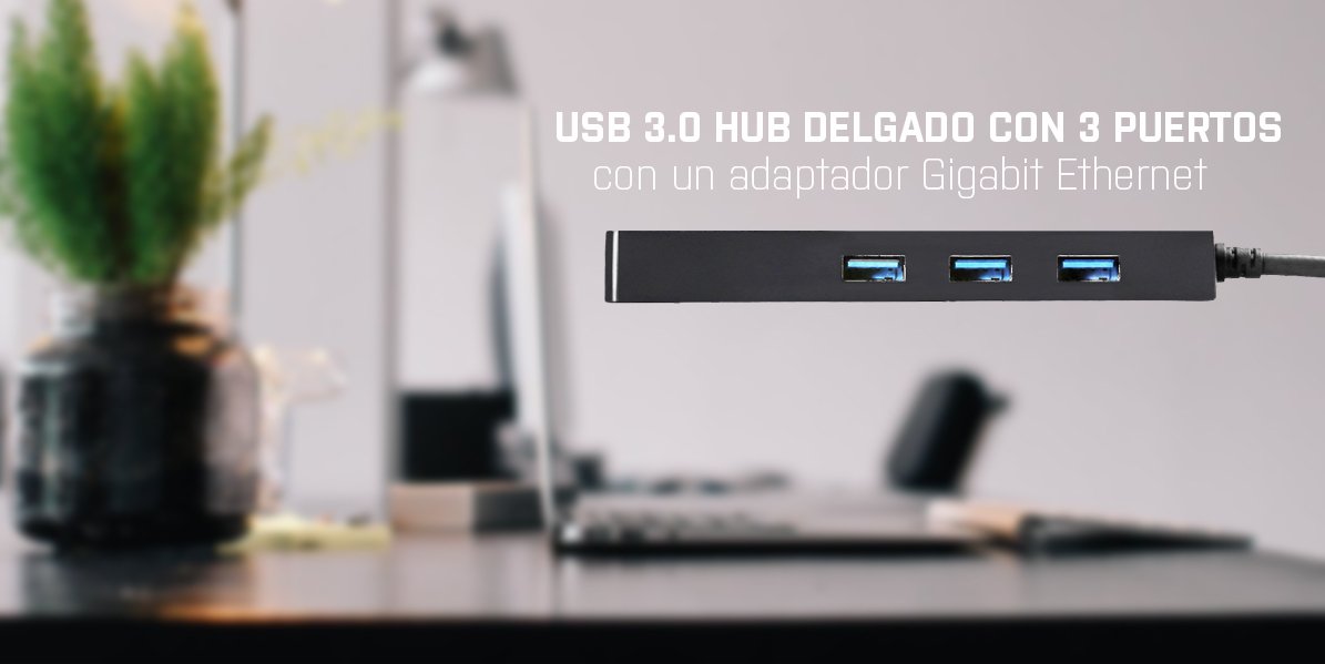 I-Tec Usb 3.0 Slim Hub De 3 Puertos Con Adaptador Gigabit Ethernet Ideal Para Portátiles Ultrabook Tablet Pc Compatible Con Win Y Mac Os