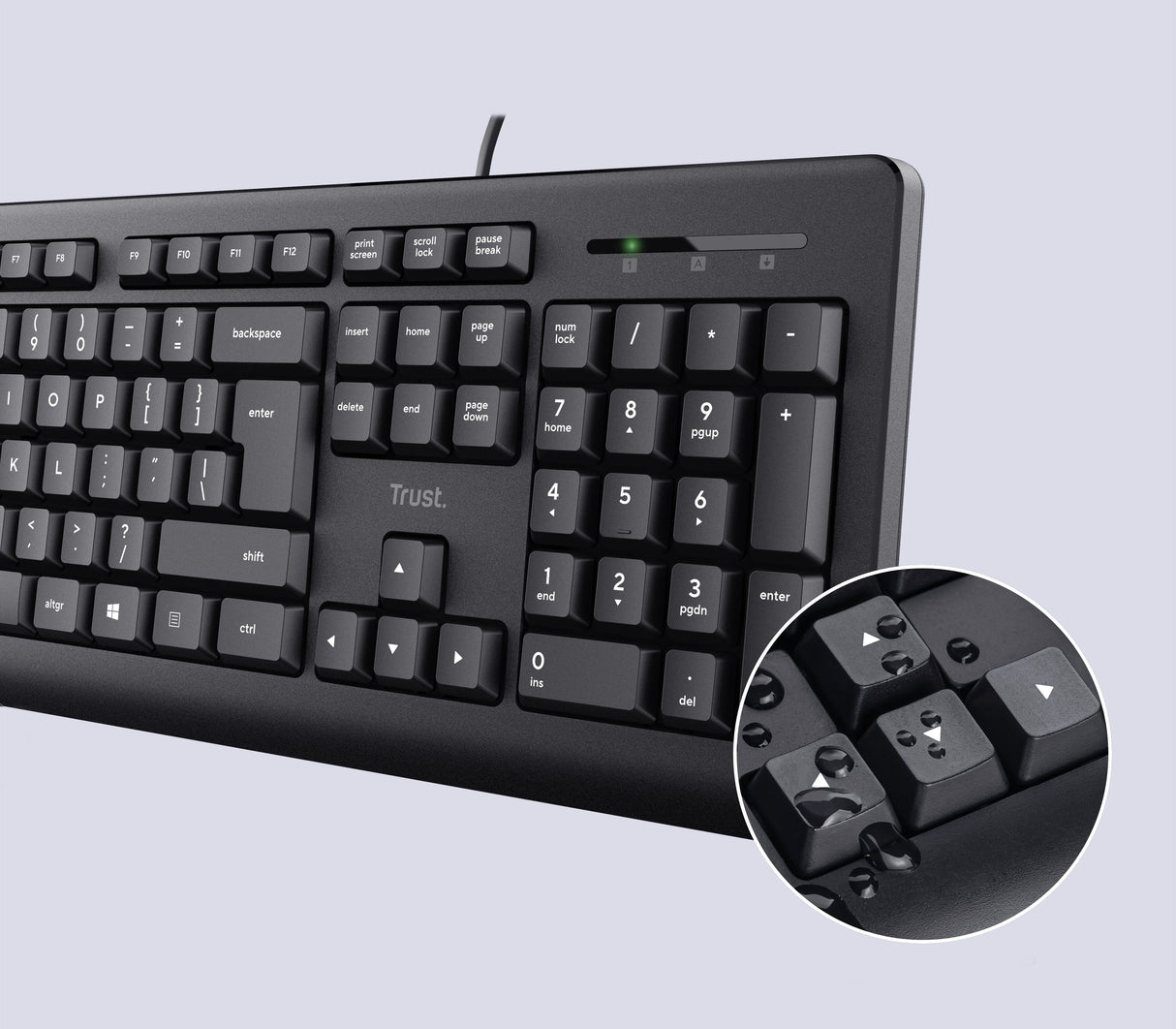 Trust Tkm-250 - Tastatur-Und-Raton-Set - De - Schwarz