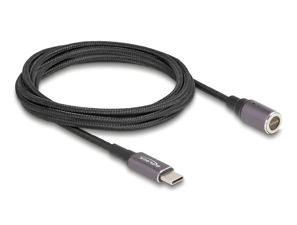 Delock 80780 Cable De Carga Para Portátil Usb Type-C Macho A Conector Magnético De 8 Pines, 1,8 M.