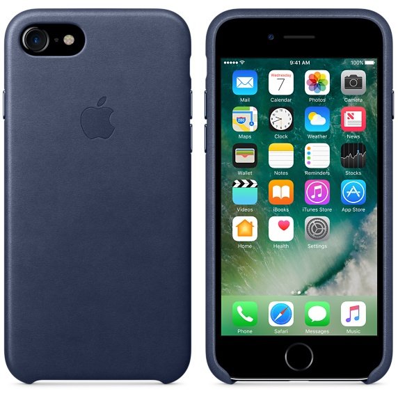 Apple Case Iphone 7 Leather Case Midnight Blue Mmy32zm-A