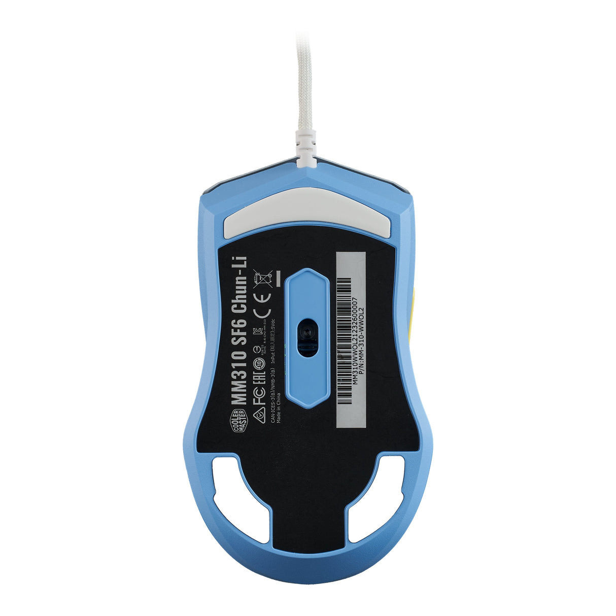 Ratón Con Cable Gamer Cooler Master Mastermouse Mm310 Street Fighter 6 (Blanco/Azul)