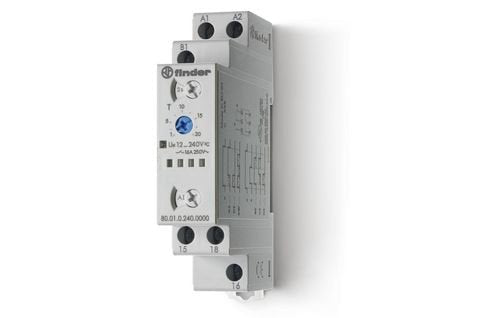 Finder Multifunktions-Zeitrelais 80.01.0.240.0000 1w 16a 12-240vac Dc