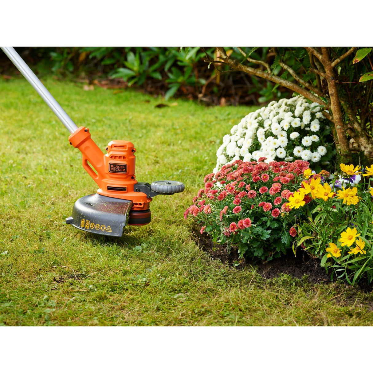 Black+Decker Set Multicortadora 3 En 1 Besta530cm-Qs, Cortacésped Naranja/Negro, 550 W, Incluido Chasis De Cortacésped Besta530cm-Qs