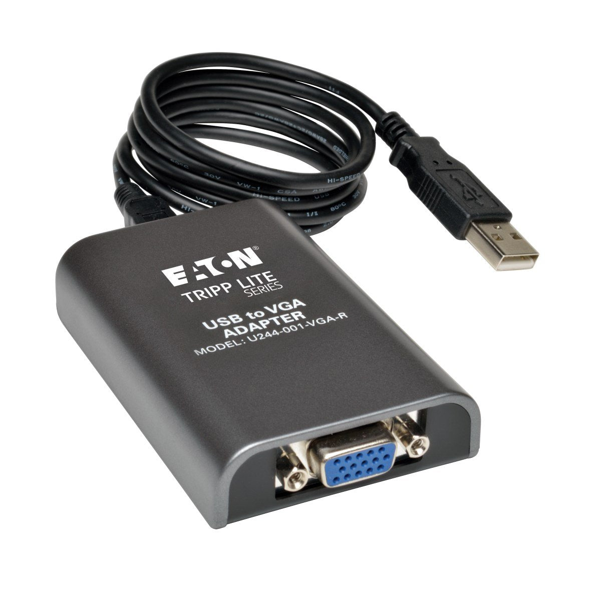 EAN 0037332165107 - Tripp Lite U244-001-VGA-R Adaptador gráfico USB 1920 x 1200 Pixeles Negro imagen 1