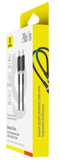 Dura Fast Charging Data Cable Usb-C To Usb-C 240w 1m Gold Black