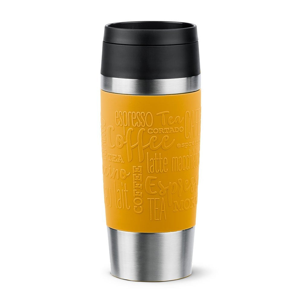 Emsa Travel Mug Taza Térmica Clásica Amarillo/Acero Inoxidable, 0,36 Litros N2020800