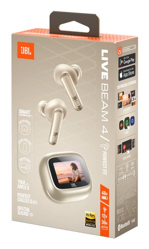 Jbl Live Beam 4, Kabellose Noise-Cancelling-Ohrhörer, Champagner