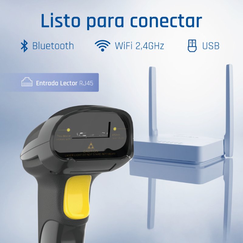 EAN 8435364320099 - iggual L1DBT-G-AX Lector de códigos de barras portátil Laser Negro imagen 2