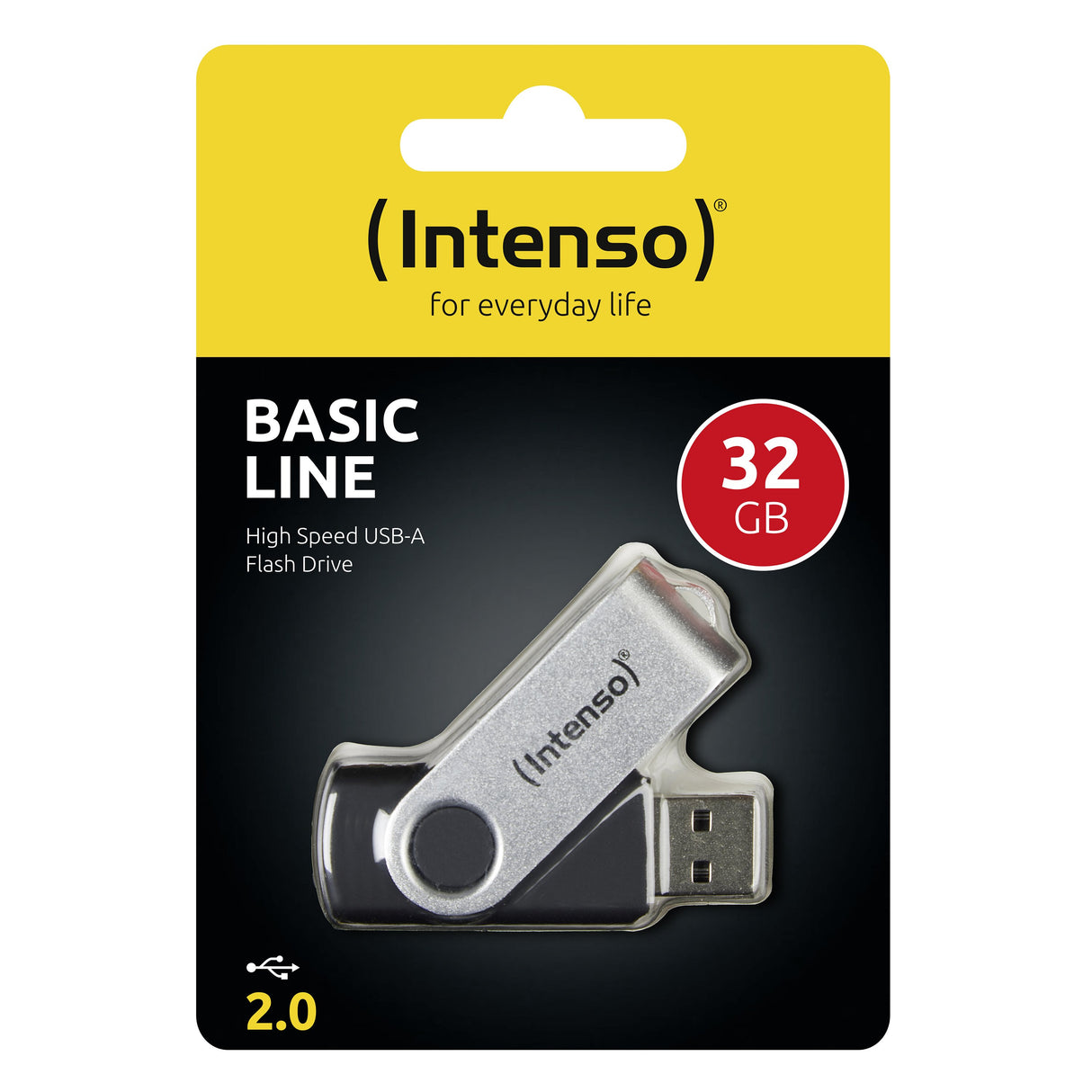 EAN 4034303020447 - Intenso Basic Line unidad flash USB 32 GB USB tipo A 2.0 Negro, Plata imagen 3