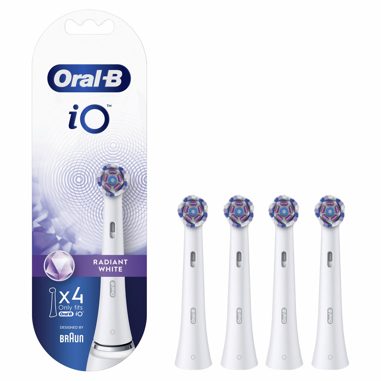 Braun Oral-B Io Rb Ww-4 Radiant Blanco 4er Aufsteckbürsten