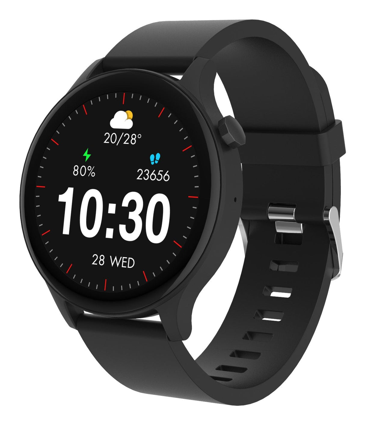 EAN 5706751076633 - Denver SWC-338B 3,51 cm (1.38") TFT 44.5 mm Digital 240 x 240 Pixeles Pantalla táctil Negro imagen 1