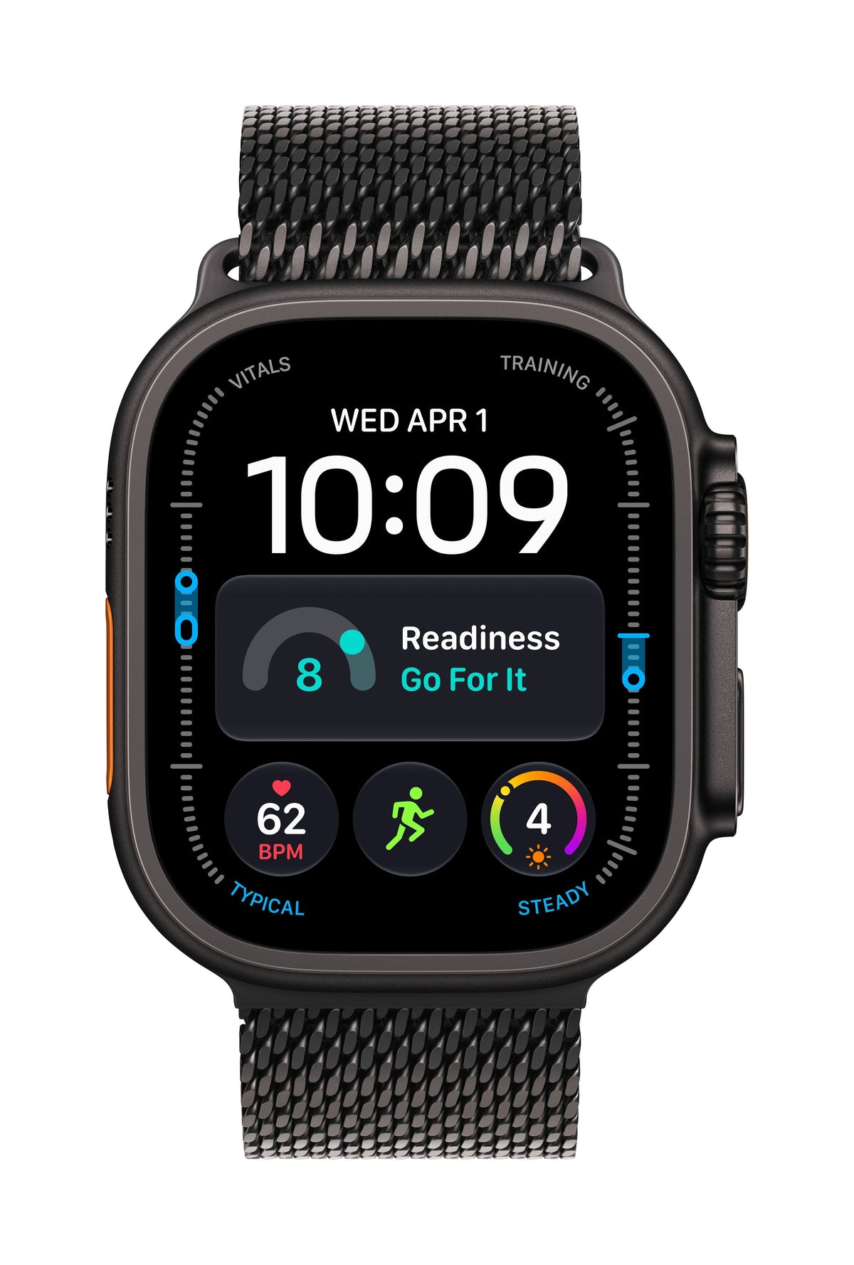 Apple Watch Ultra 4 (2026) Gps+Cel 49mm Caja De Titanio Negro Correa Titanio Milanese Loop Negra Talla M Siri Ai