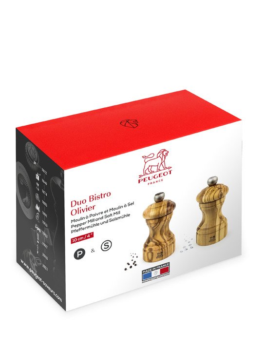 Peugeot Bistro Pfeffer- Und Salzmühle 10 Cm Duo Olivenholz