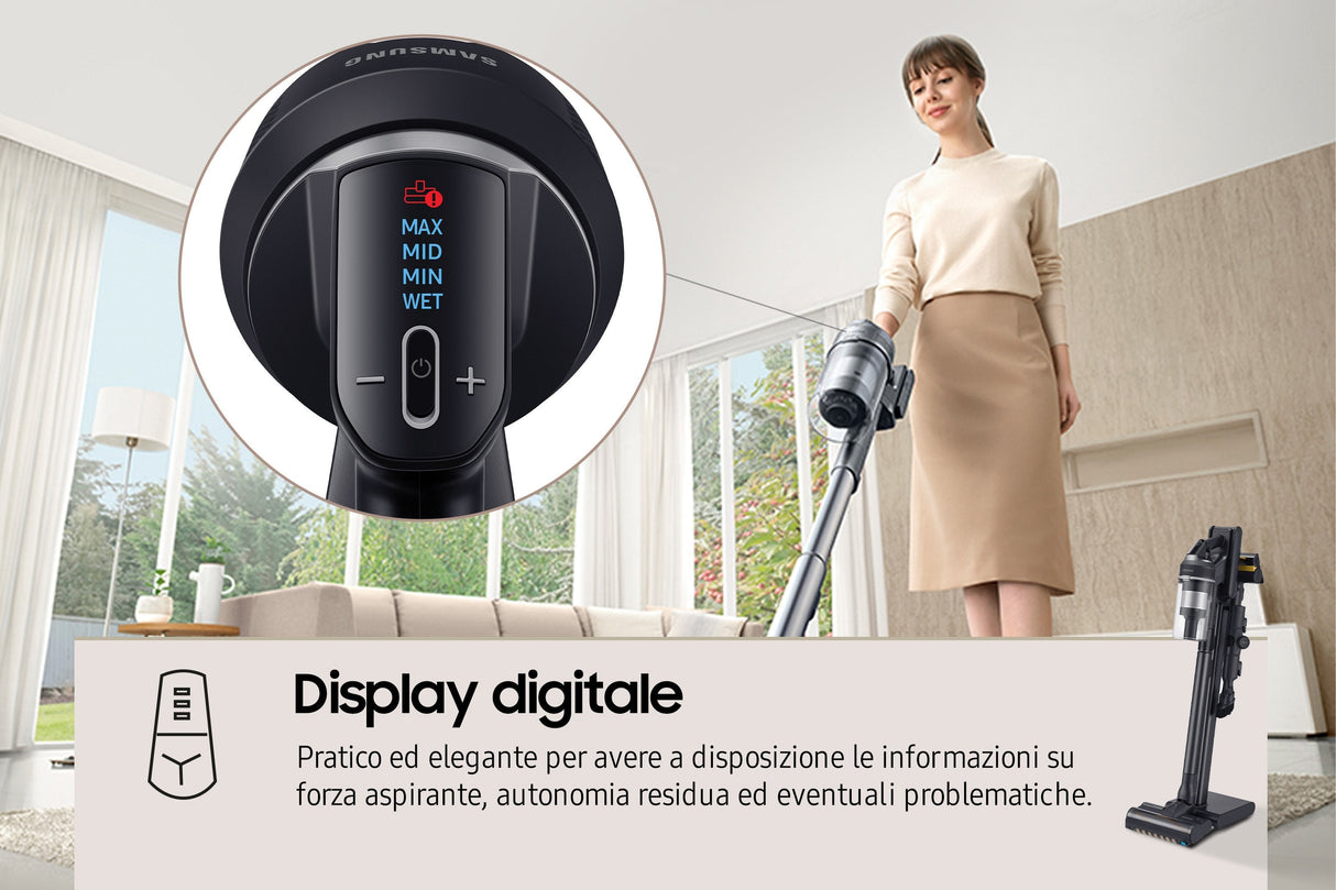 Aspiradora Samsung Vs20c9554tk Escoba Batería Secar Ciclónico Sin Bolsa 0,8 L 580 W Negro
