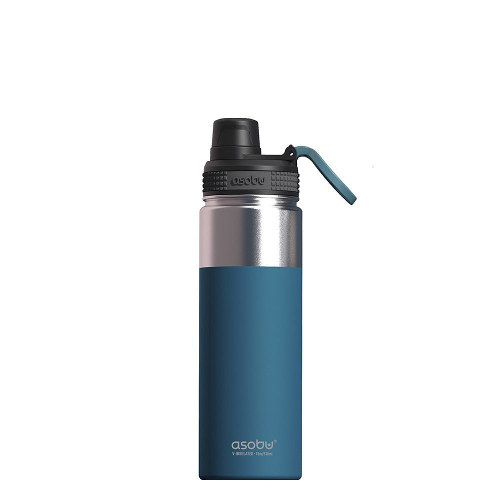 Asobu - Alpine Flask - Botella Aislada De Acero Inoxidable 530ml Azul