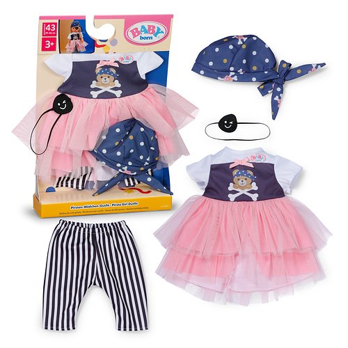 Zapf Creation Baby Born® Conjunto Niña Pirata 43cm, Accesorios Para Muñecas 839737