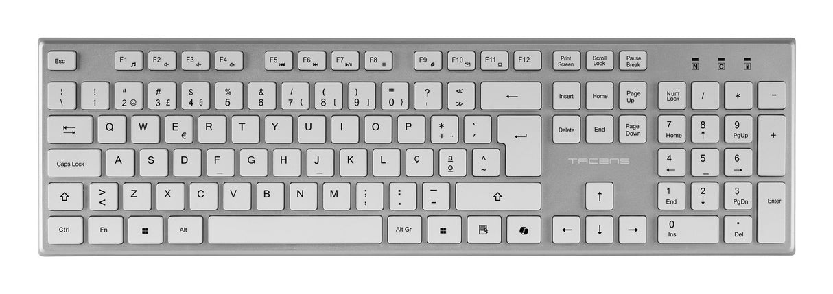 EAN 8435693112150 - Tacens 6ZENITHWPT teclado Ratón incluido Hogar / Oficina RF inalámbrico QWERTY Portugués Plata, Blanco imagen 5