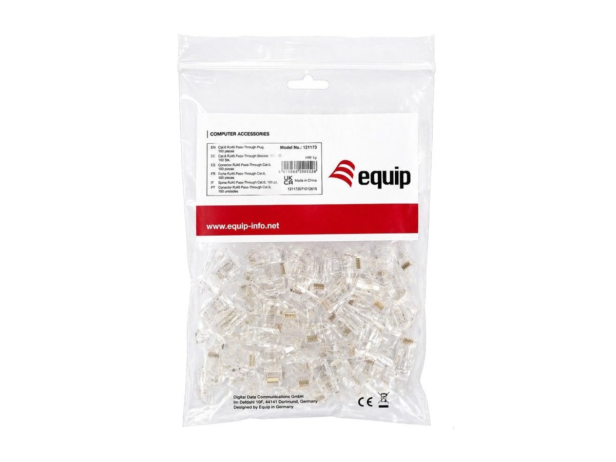 Equip Steckersatz Cat6 Rj45 Utp Sin Apantallar 100uds Transpare