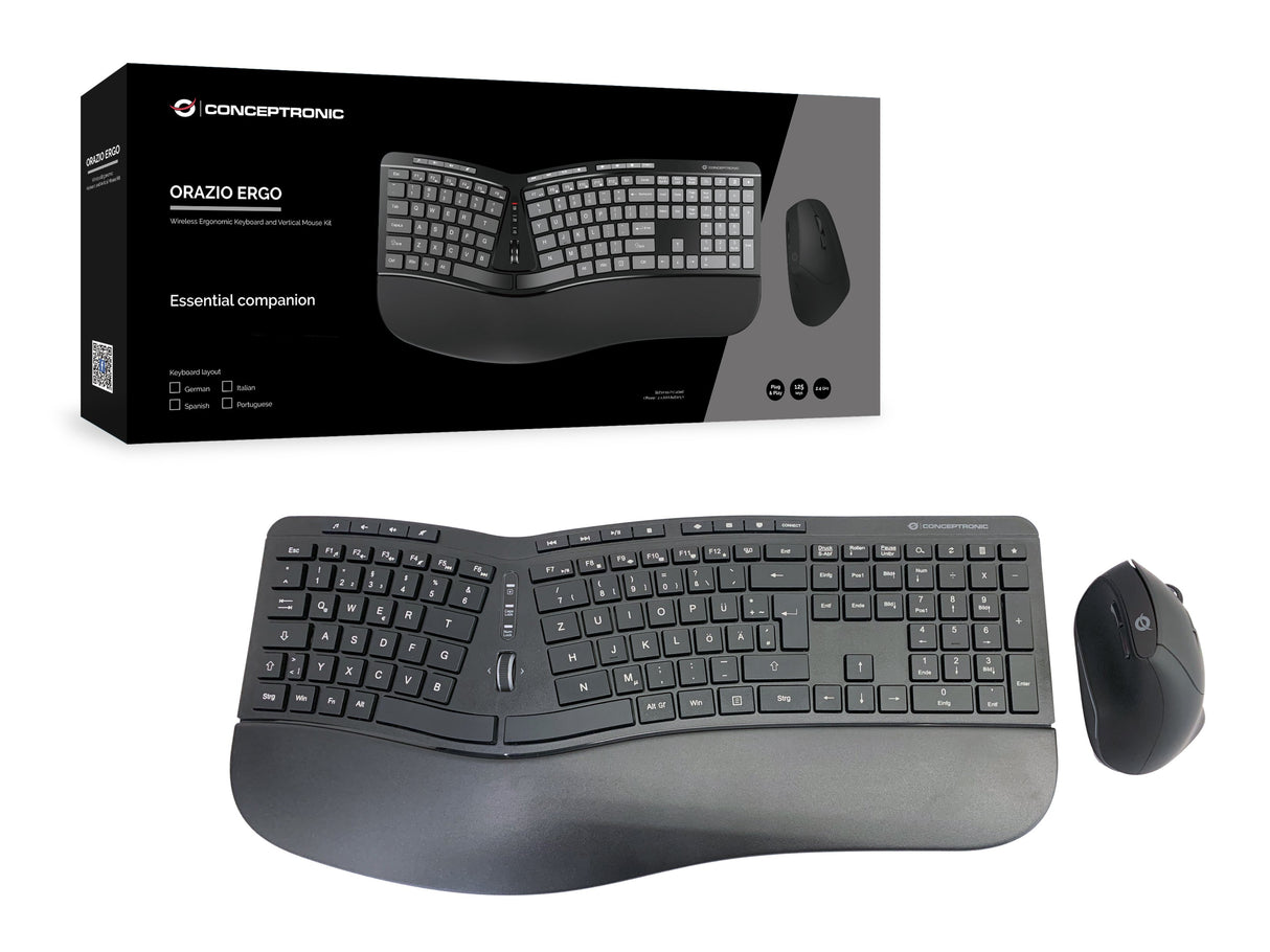EAN 4015867226995 - Conceptronic ORAZIO02DE teclado Ratón incluido Oficina RF inalámbrico QWERTZ Alemán Negro imagen 5