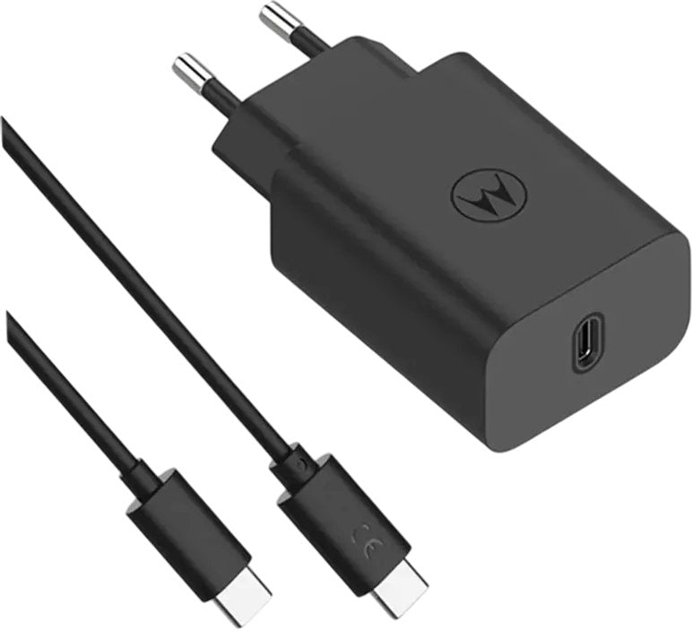 Cargador Motorola Turbopower 30w Usb-C C/ Cable 1m C-C, Negro