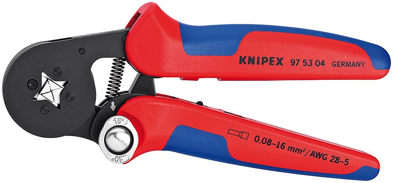 Alicates Para Engarzar Autoajustables Knipex 180 Mm, Paquete De Autoservicio