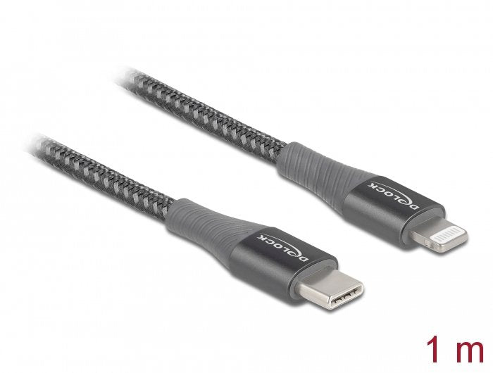 Delock Cable Datos Y Carga Usb Tipo-C A Lightning Para Apple 1 M Mfi