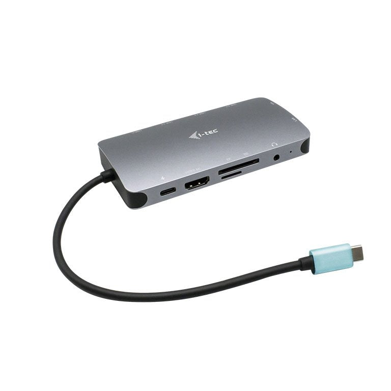 I-Tec Usb-C Metal Dock 1xhdmi 1xvga 1xsd+1xmicrosd Card Reader 1xglan 1xaudio Mic 3xusb 3.1 1xusb-C Data 1xusb-C Pd + Charger 100w
