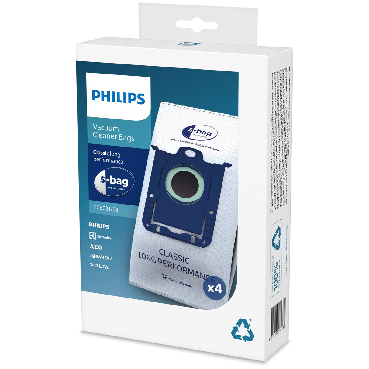 EAN 8710103291381 - Philips s-bag FC8021/03 accesorio y suministro de vacío Bolsa para el polvo Aspiradora cilíndrica imagen 1