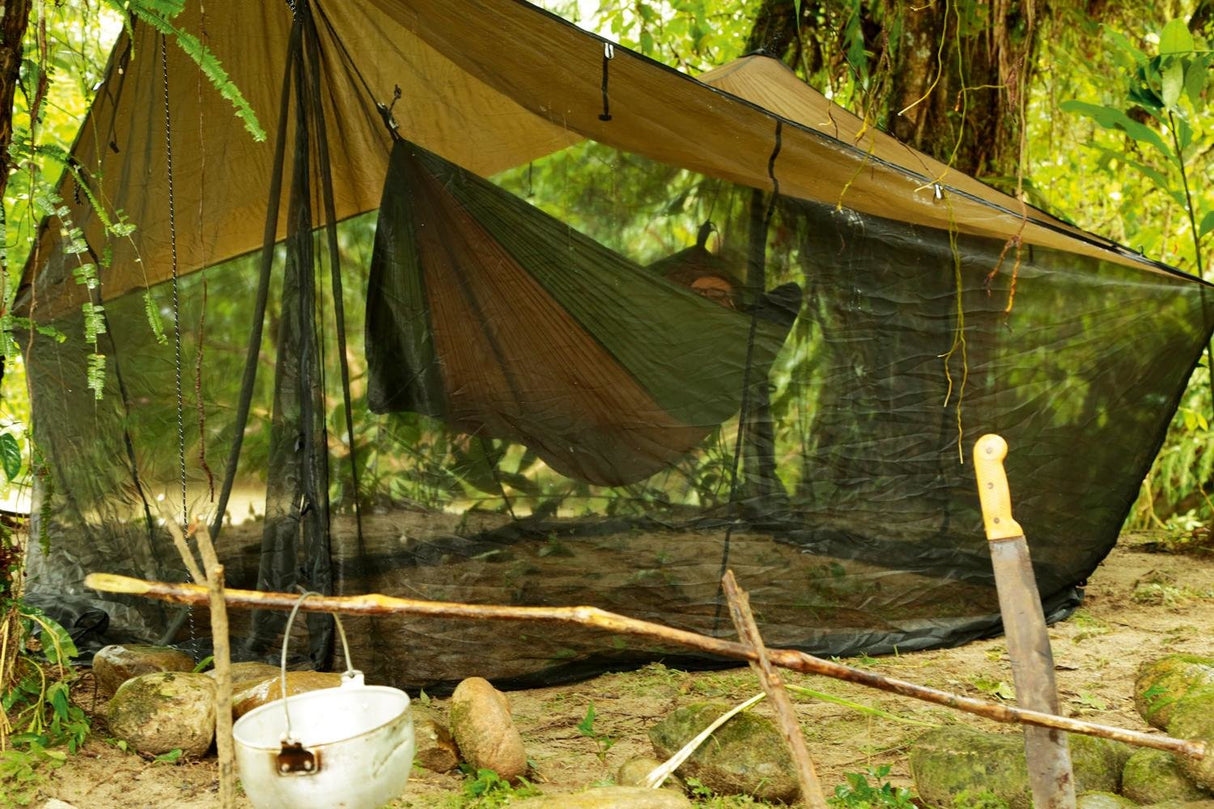 Hamaca De Camping Amazonas Adventure Hammock Coyote Az-1030411, Verde/Marrón Az-1030411