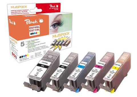 Peach 319681 Tinta Foto Pgi-570xl/Cli-571xl Bk, Pbk, C, M, Y 5 Pieza(S)