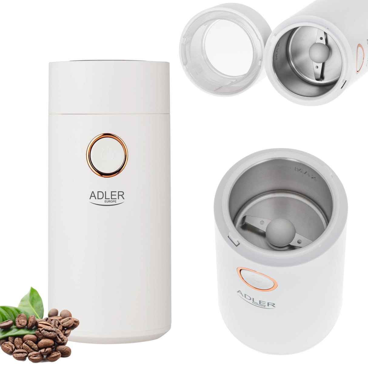 EAN 5903887800440 - Adler AD4446WG molinillo de café 150 W Blanco imagen 7